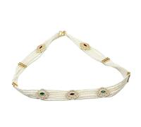 Women Morocco Belt Pearl Beaded Waist Chain Arabic Bride Wedding Body Jewelry