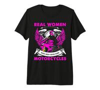 Women Motorcycle Rider Graphic Real Women Ride Premium T-Shirt