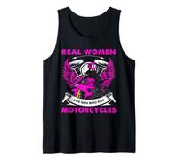 Women Motorcycle Rider Graphic Real Women Ride Tank Top