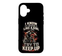 Women MTB Ride Like A Girl Try To Keep Up Case for iPhone 16
