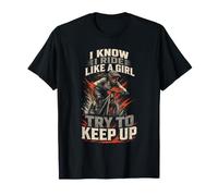Women MTB Ride Like A Girl Try to Keep Up T-Shirt