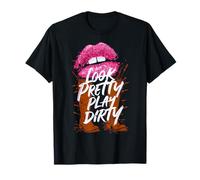 Women Mud Run Look Pretty Play Dirty Girls Muddy Team ATV T-Shirt