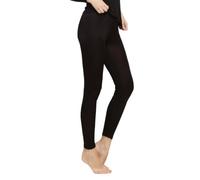 Women Mulberry Silk Thermal Long Johns Underwear Bottom Lightweight Silk Leggings Base Layer Pants (Black,S)