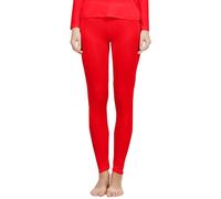 Women Mulberry Silk Thermal Long Johns Underwear Bottom Lightweight Silk Leggings Base Layer Pants (Red,L)