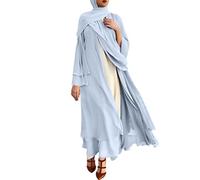 Women Muslim Prayer Chiffon Open Dress Abaya Dubai Turkey Islam Kaftan Islamic Ramadan Eid Mubarak Women Robe with Hijab