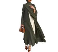 Women Muslim Prayer Chiffon Open Dress Abaya Dubai Turkey Islam Kaftan Islamic Ramadan Eid Mubarak Women Robe with Hijab