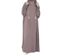 Women Muslim Robe Abaya Dress Kaftan Dubai Modest Turkey Prayer Clothes Casual Eid with Hijab