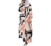 Women Muslim Suit Two-Piece Full Sleeve Top Wide Leg Pants Set Abaya Loose Fit Button Down Shirt Dress Dubai Outfit Turkey Islamic Prayer Set Islamic Robe Abaya Traditional Clothes (61-Beige, XL)