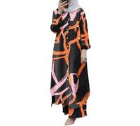 Women Muslim Suit Two-Piece Full Sleeve Top Wide Leg Pants Set Abaya Loose Fit Button Down Shirt Dress Dubai Outfit Turkey Islamic Prayer Set Islamic Robe Abaya Traditional Clothes
