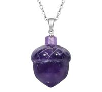 Women Natural Amethyst Rose Quartz Agate Gemstone Pendants Man