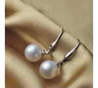 Women Natural Shell Pearl Dangle Ear Drop Earrings 8mm-12mm-12 mm