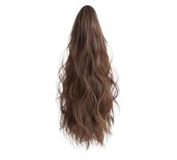 Women Natural Synthesis Wave Curly Claw Ponytail Wig Ponytail Wig Ponytail Female Small Grab With Water Ripple Ponytail Extension Daily use(Medium Brown)