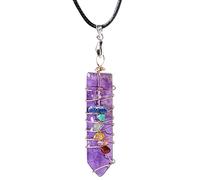 Women Necklace - Crystal Necklace Pendant Necklace with Cord | Portable Rough Stone Crystal Pendant for Appointments Graduation