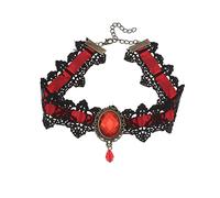 Women Necklace Long Tassel Devil Lips Choker Halloween Personality Women Necklace Christmas Happy Halloween