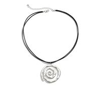 women necklace pendant Large Spiral Shell Pendant Necklace for Women Adjustable Gothic Chain Leather Wax Thread Creative Ethnic Accessories unisex Gifts