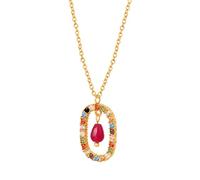 women necklace pendant Stainless Steel Colored Zircon Natural Agate Stone Rectangular Necklace Accessories Women Waterproof Popular Fine Jewelry unisex Gifts