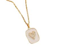 women necklace pendant Sweet and Romantic Square Pendant Love Zircon Light Luxury Women's Party Low Allergy Jewelry Vintage Gift Jewelry Necklace unisex Gifts