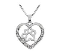Women Necklaces Pendants for Patrck Day Necklace Silver Accessories Print Love Dog Hollow Fashion & Boys Initial Ages 8-12