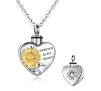 Women Necklaces Pendants for Ramadan Days Sunflower Necklaces For Ashes Jewelry For Ashes Memory Necklace Keepsake For Relatives And Womens Choker