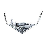 Women Necklaces Pendants for Ramadan Days Valley SUNRISE Meaningful Mountain NATURE For Girls NECKLACE Gifts Man Woman Necklaces Pendants Initial M (Multicolor, One Size)