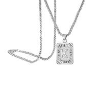 Women Necklaces Pendants for Ramadan Mother's Day Initial Letter Pendant Necklace Silver Plated Chain Necklace Initial Necklaces For Women And Men Charm Locket Necklace for Women (K, One Size)