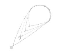 Women Necklaces Pendants for Ramadan Mother's Day Moon Jewelry Pendant Necklace Personalized Women's Multir Disc Name Choker