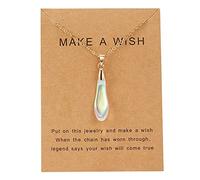 Women Necklaces Pendants for St Patrck Day Paper Necklaces Friendship Necklaces Drop Clavicle Necklaces Gold For Women Card Necklaces Shape Necklaces Gift Necklaces Pendants Initial (White, One Size)