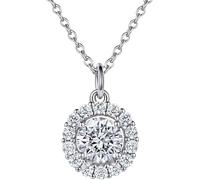 Women Necklaces Sterling Silver Cubic Zirconia Pendant Birthstone Twelve Constellations Allergy- Jewelry for