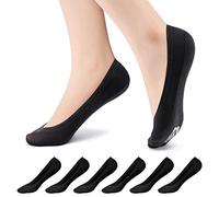 Women No Show Shoe Socks - 6 Pairs Non Slip Invisible Boat Socks Low Cut Ice Silk Socks Ladies Footsies Tight Socks for Loafers Sneakers Flats High-heel