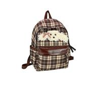 Women Nylon Tartan Plaid Print Bag Large Capacity Aesthetic | Large Capacity with Adjustable Strap for Daily Travel Work Outings and Picnics
