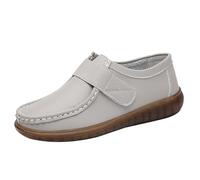 Women oafers Size 7 Woven Go Walking Shoes Hands Slip in Sneakers Womens Leather Shoes Size 4.5 (Grey, 4.5)