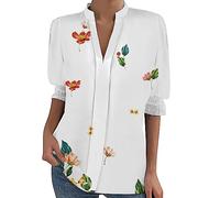 Women Off Shoulder Tops Winter Blouse for Friendship Gifts for Women Festival Essentials Women Casual Printing V Neck Stand Collar Shirt Long Sleeve Tshirt Top Womens Clothing Sale Clearance UK