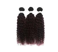 Women Ombre Brown Kinky Curly Human Hair Bundles 1PC Brazilian Human Hair Weave Bundles Remy Blonde Hair Extension