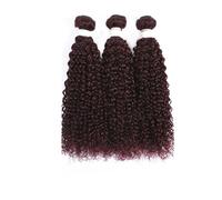 Women Ombre Brown Kinky Curly Human Hair Bundles 1PC Brazilian Human Hair Weave Bundles Remy Blonde Hair Extension