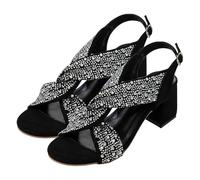 Women Open Toe Ankle Strap Wedge Sandals, Womens Non Slip Chunky Heel Slides, Thick-Soled Walking Slippers, Light And Comfortable Shoes for Cocktail Party And Evening Gathering