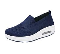 Women Orthopedic Casual Shoes,Slip On Arch Support Trainers,Decrease The Burden,Breathe and Stay Cool,Suitable for Outdoor Walking Concert Leisure Work Or Other Relaxing Occasions Blue