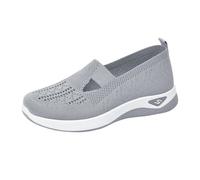 Women Orthopedic Walking Shoes Lightweight Closed Toe Summer Sneaker Casual Soft Sole Breathable Shoes Slip On Arch Support Trainers Mesh Up Athletic Shoes(AA-05, 4.5 UK)