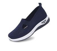 Women Orthopedic Walking Shoes Lightweight Closed Toe Summer Sneaker Casual Soft Sole Breathable Shoes Slip On Arch Support Trainers Mesh Up Athletic Shoes(AAA-05, 3.5 UK)
