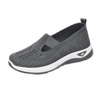 Women Orthopedic Walking Shoes Lightweight Closed Toe Summer Sneaker Casual Soft Sole Breathable Shoes Slip On Arch Support Trainers Mesh Up Athletic Shoes(AA-09, 4 UK)