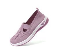 Women Orthopedic Walking Shoes Lightweight Closed Toe Summer Sneaker Casual Soft Sole Breathable Shoes Slip On Arch Support Trainers Mesh Up Athletic Shoes(AAA-07, 5.5 UK)