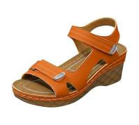 Women Orthopedic Wedge Sandals Summer Wide Fit Walking Sandals Comfortable Arch Support Wedges Shoes Open Toe Ankle Strap Plantar Fasciitis Shoes Stylishoes for Women Size 3-8