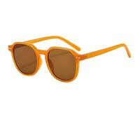 Women Outdoor Holiday Photo Shoot Large Frame Sunglasses Men Commuting Driving Sports Sun Glasses(Orange)