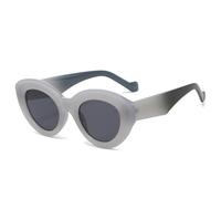 Women Oval Cat Eye Sunglasses Green Shades UV400 Men For Outdoor Sports Running Riding,Jelly gray gray