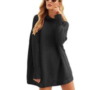 Women Oversized Casual Loose Turtleneck Long Sleeve Slouchy Baggy Knit Tunic Sweaters Pullover Fall Outfits(2#,S)