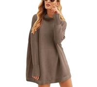 Women Oversized Casual Loose Turtleneck Long Sleeve Slouchy Baggy Knit Tunic Sweaters Pullover Fall Outfits(6#,S)