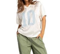 Women Oversized Jersey Shirts Y2k T Shirt Number Graphic Aesthetic Tee V Neck Short Sleeve Going Out Streetwear Top (C White, M)