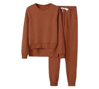 Women Oversized Sweatsuits Lounge Wear Set 2 Piece Outfits Fall Fashion Casual Tacksuit Matching Sets Loungewear Ladies Sweatshirt Jogger Set Loose Activewear Fashion Casual Sportwear Yoga Gym Suits