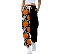 Women Pants Casual Warm Women Halloween Sweatpants High Waisted Bottom Sporty Active Joggers Pants Baggy Bottoms with Pockets Leopard Print (Grey, XXL)