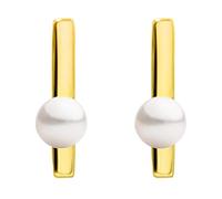 Women Pearl Earrings Freshwater Cultured Pearls Near Round Shape 4 to 4.5 mm by SECRET & YOU | Rhodium-plated or 18 k Gold Plated Sterling Silver 925.
