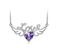 Women Pendant Necklace Decorated With Crystals From Heart Chain Jewelry Love Collares Gifts N1360